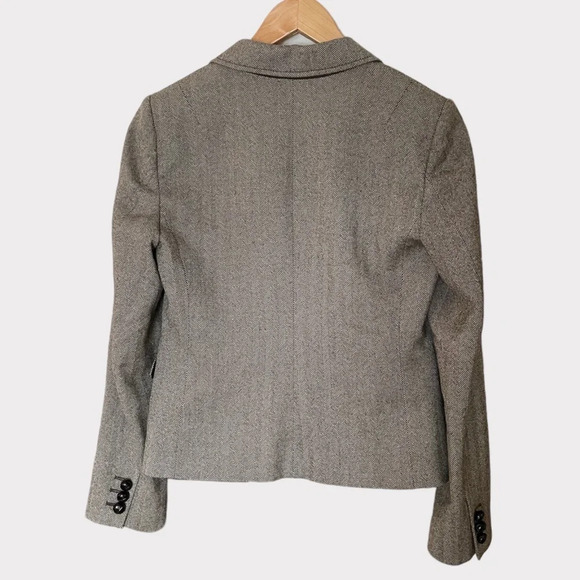 J crew brown herringbone blazer size 8 - Picture 4 of 4